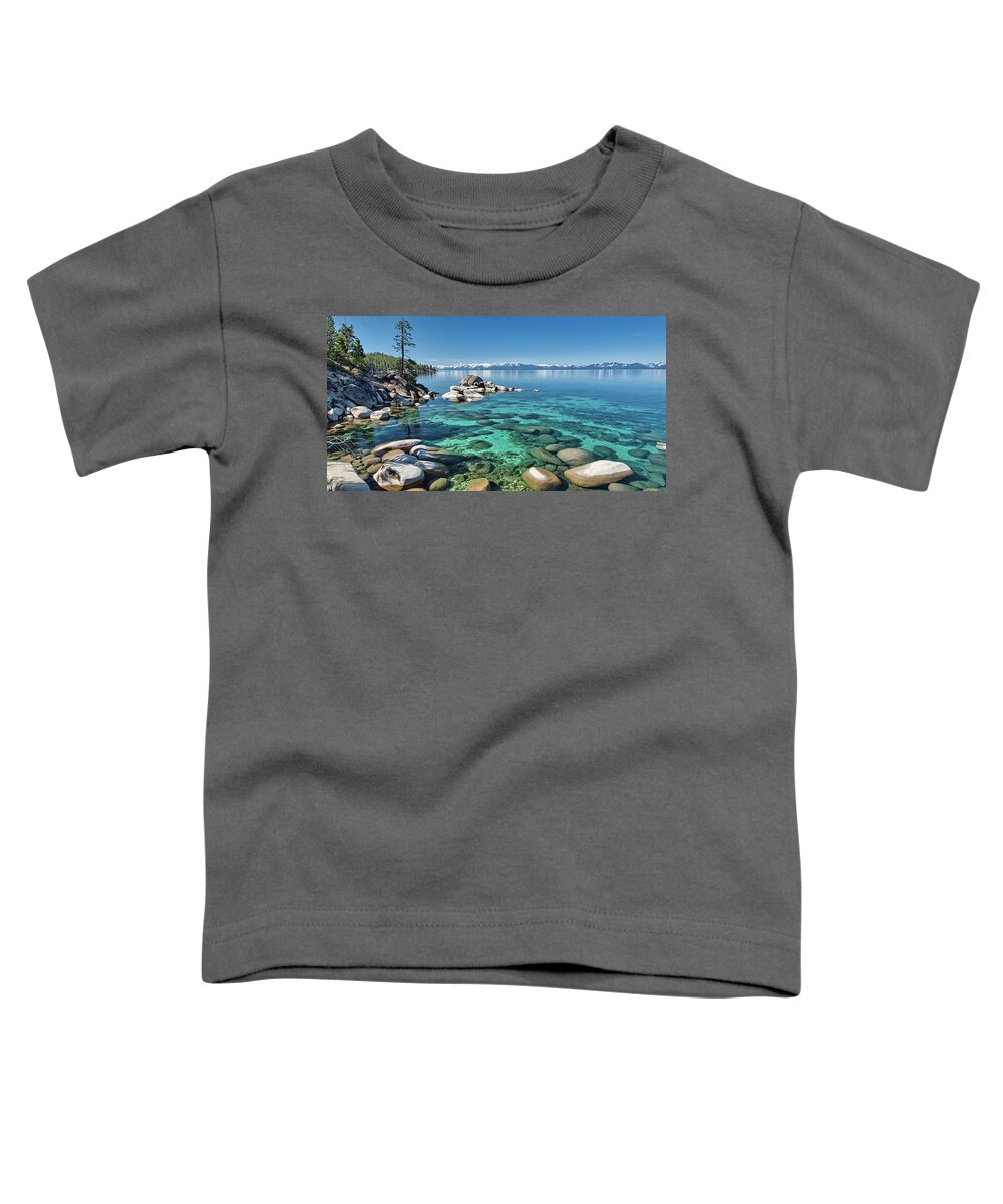 Lake Toddler T-Shirt featuring the photograph Lake Tahoe Waterscape by Martin Gollery