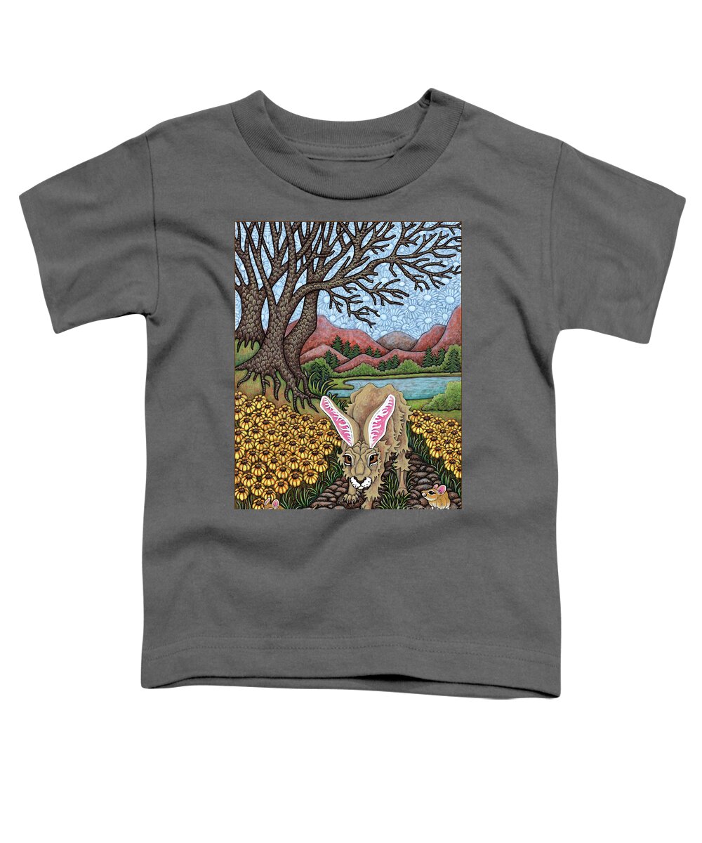 Hare Toddler T-Shirt featuring the painting Lakeside Stroll by Amy E Fraser