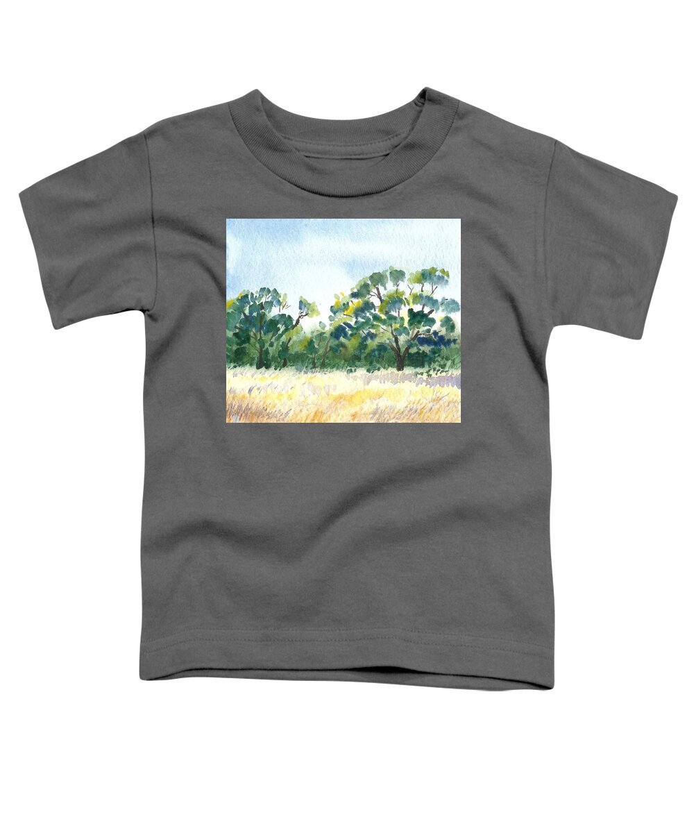 Tree Toddler T-Shirt featuring the painting Landscape with Trees by Masha Batkova