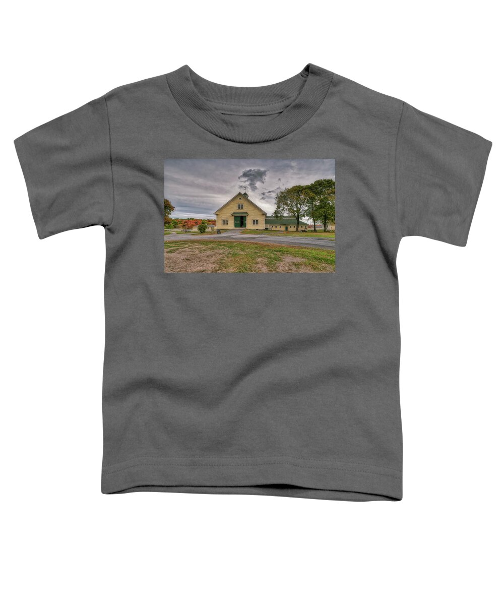 Wells National Estuarine Research Reserve Toddler T-Shirt featuring the photograph Laudholm Farm by Penny Polakoff
