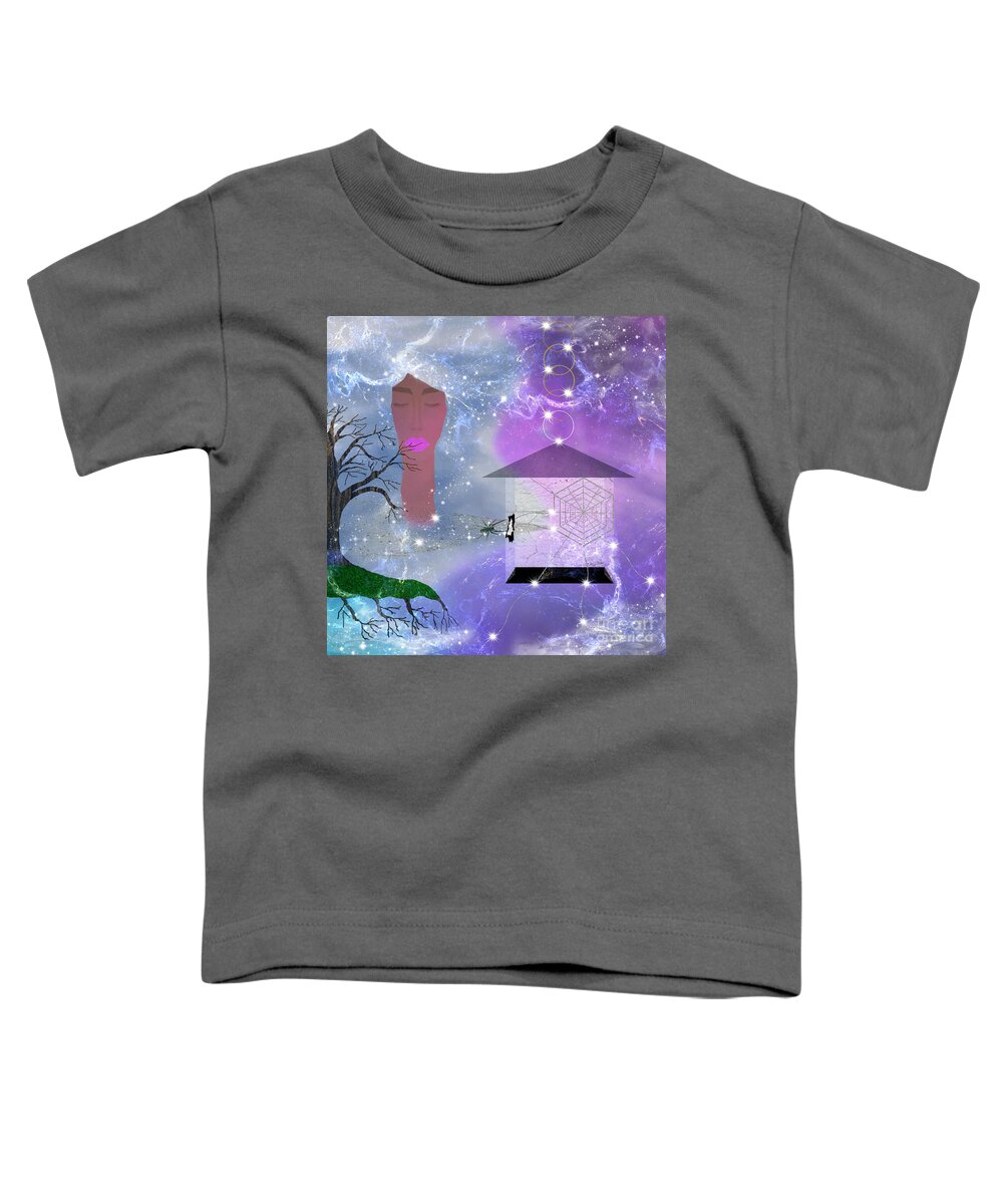 Letting Go Toddler T-Shirt featuring the mixed media Letting Go by Diamante Lavendar