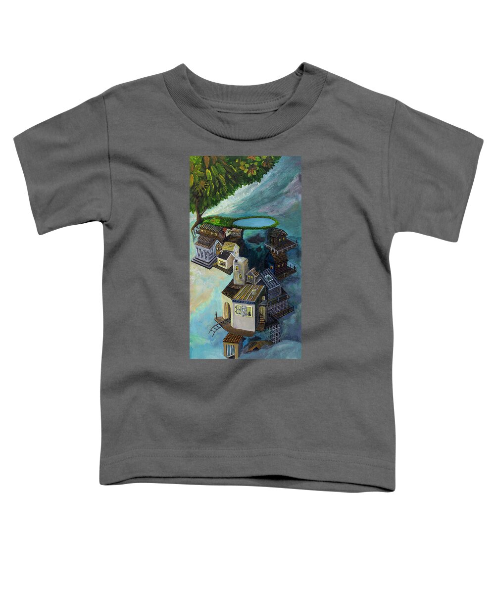 Uncertainty Toddler T-Shirt featuring the painting Levels of Uncertainty by Mindy Huntress