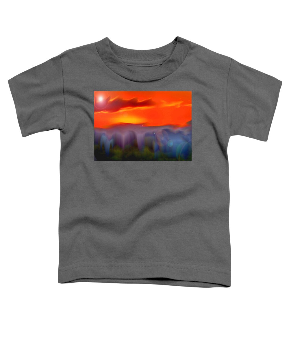 Colorful Toddler T-Shirt featuring the mixed media Light Dispels Darkness Colorful Abstract by Shelli Fitzpatrick