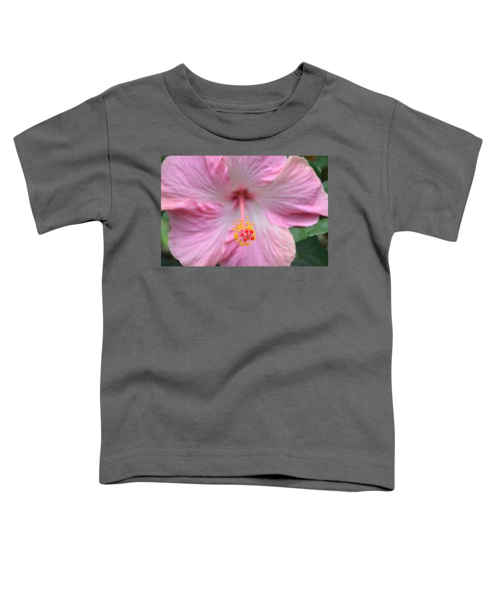 Flower Toddler T-Shirt featuring the photograph Light Pink Hibiscus 3 by Amy Fose