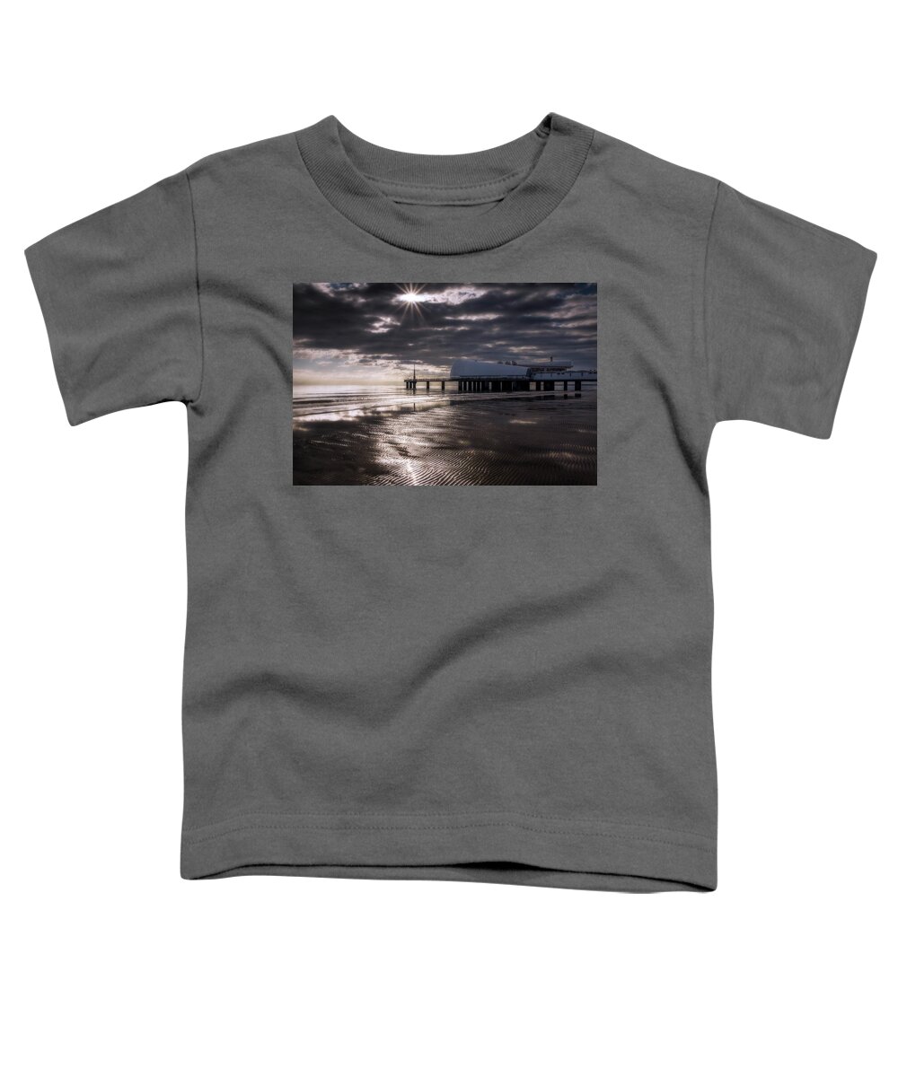 Lignano Toddler T-Shirt featuring the photograph Lignano Terrazzo a Mare 2 by Wolfgang Stocker