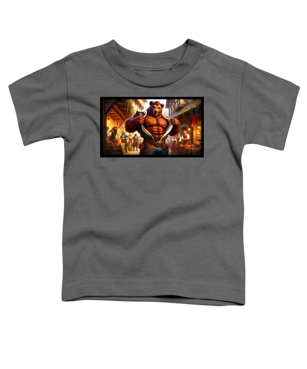 Bears Toddler T-Shirt featuring the digital art Like What you See? by Shawn Dall