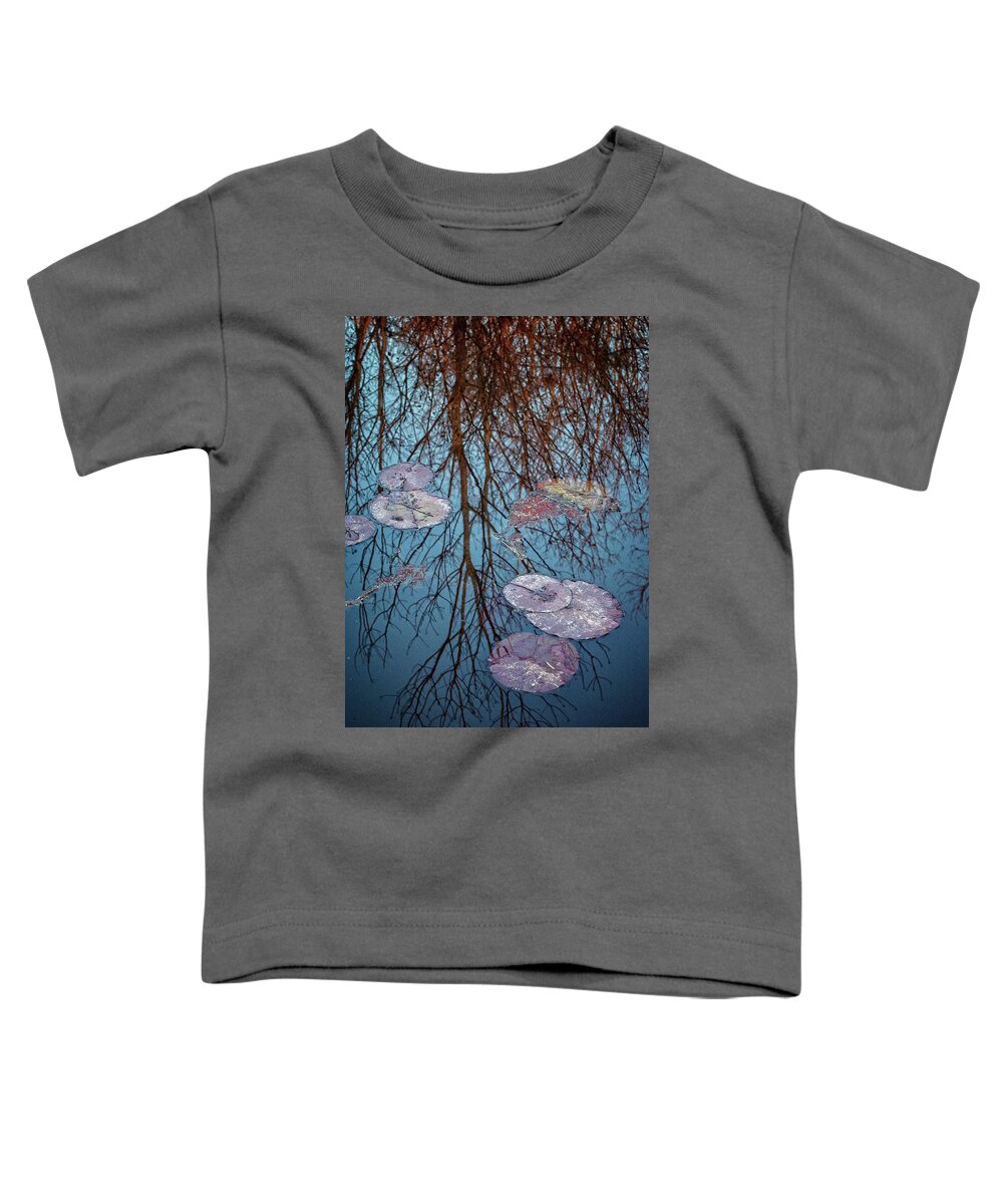 Nature Toddler T-Shirt featuring the photograph Lily Pads Among the Trees by George Taylor