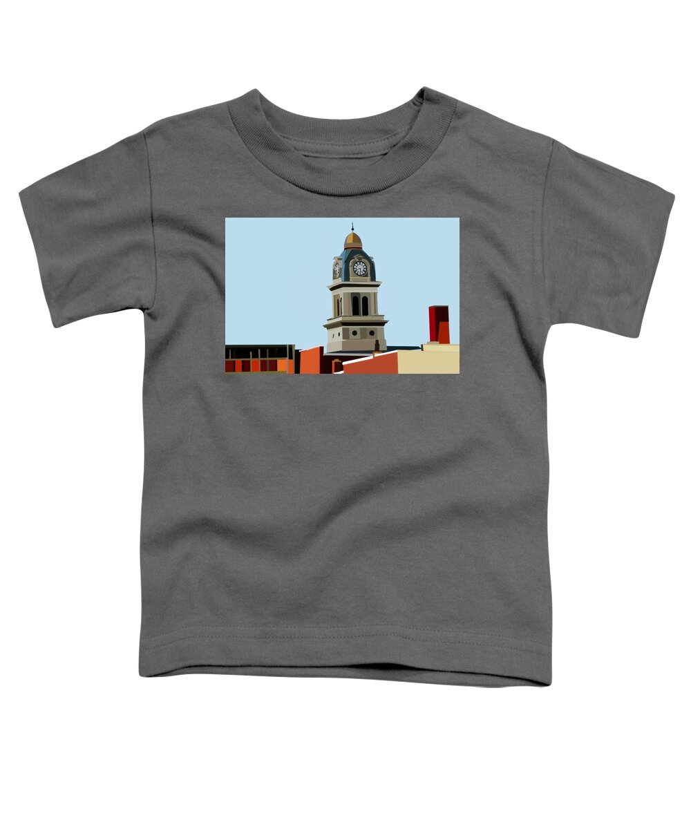 Lima Ohio Courthouse Toddler T-Shirt featuring the digital art Lima Ohio Courthouse by Dan Sproul