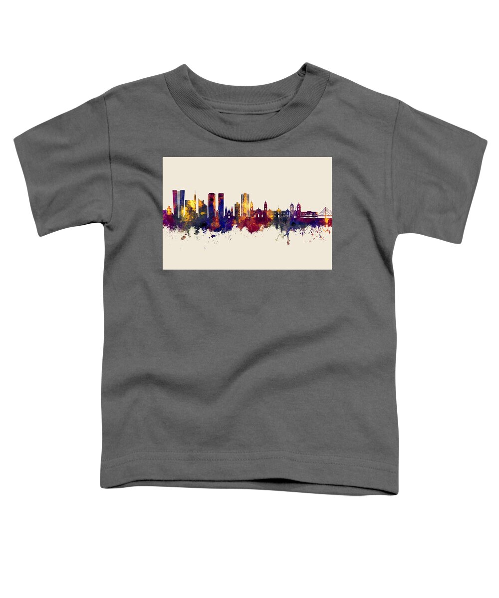 Lima Toddler T-Shirt featuring the digital art Lima Peru Skyline #53 by Michael Tompsett
