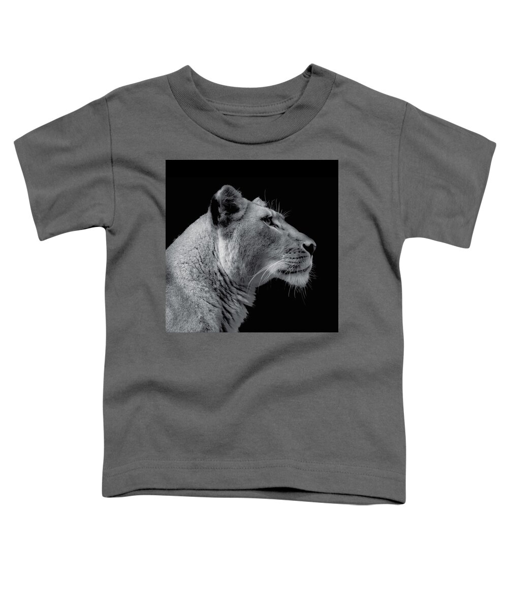 African Lion Toddler T-Shirt featuring the photograph Lioness Side Portrait by Bj S