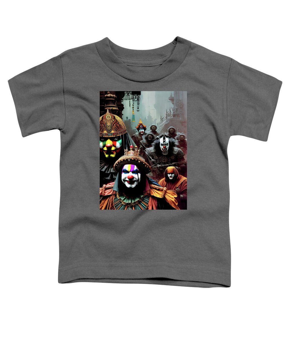 Clown Toddler T-Shirt featuring the digital art Lol II by Jeff Malderez