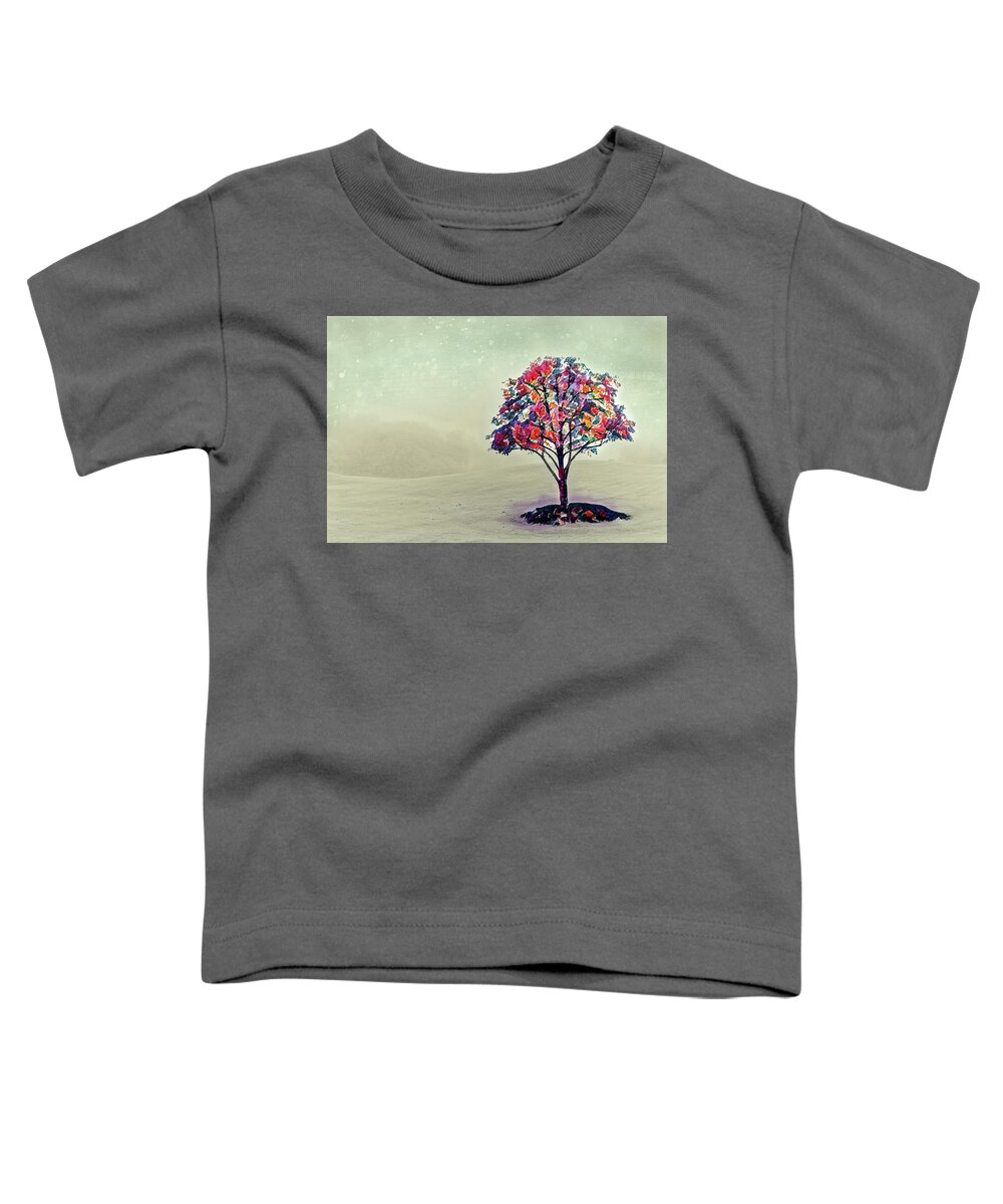 North Carolina Toddler T-Shirt featuring the painting Lollypop Tree ap by Dan Carmichael