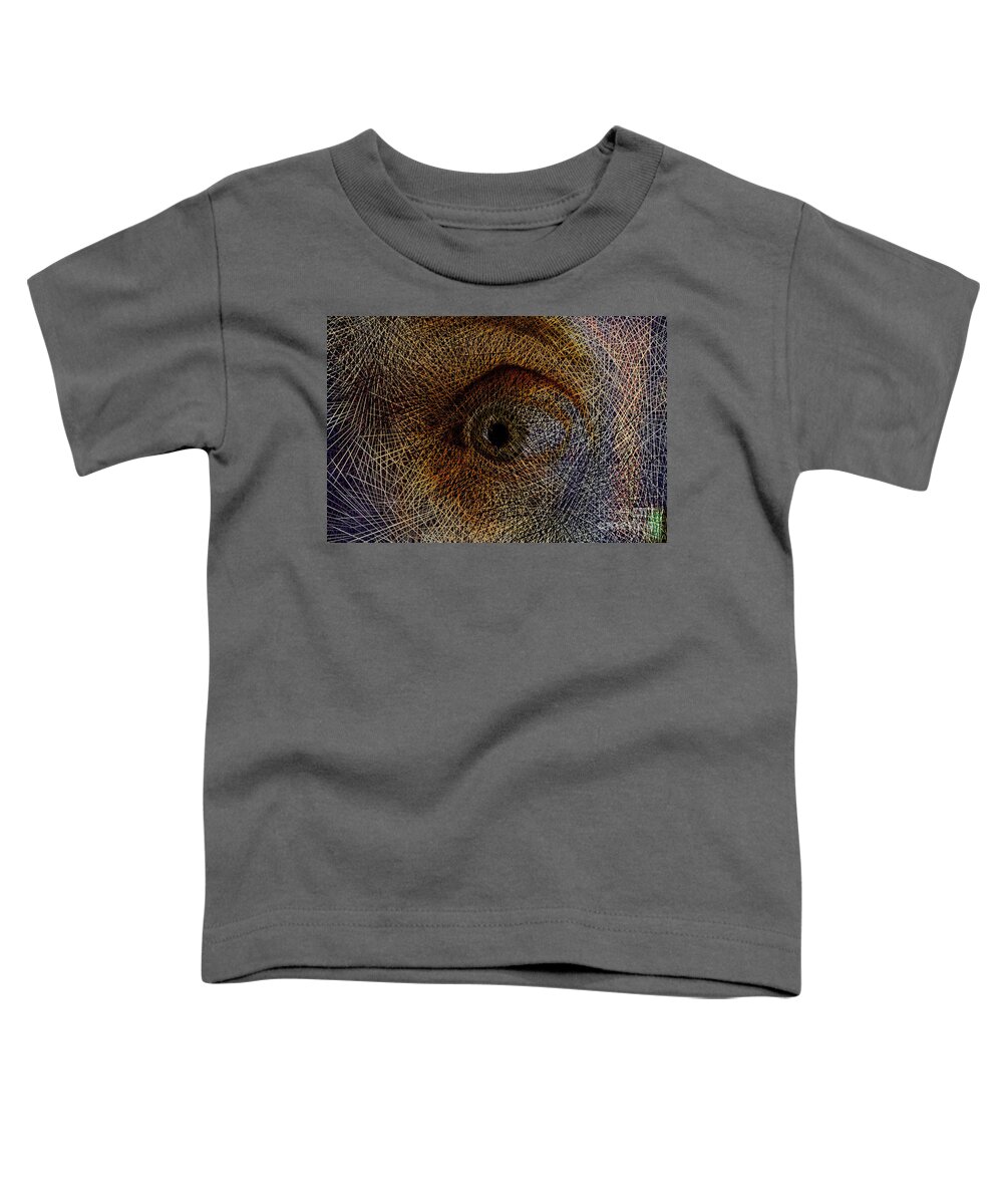 Web Toddler T-Shirt featuring the mixed media Looking through the Web by Bentley Davis
