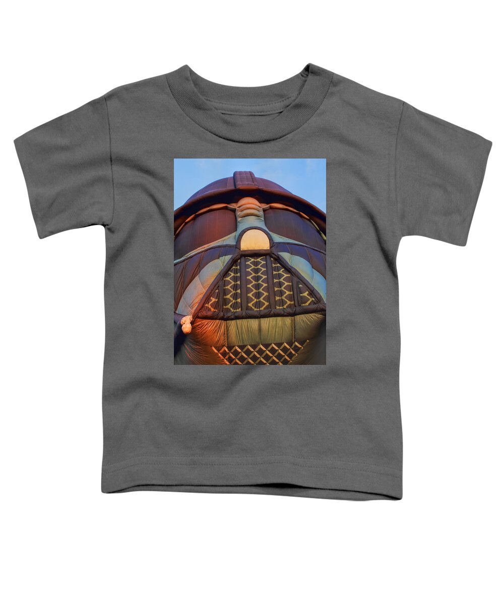 Wausau Toddler T-Shirt featuring the photograph Looking Up At The Darth Vader Hot Air Balloon by Dale Kauzlaric