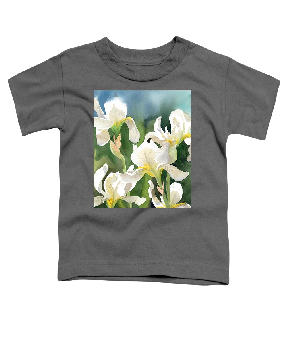 Iris Toddler T-Shirt featuring the painting Loose Irises by Espero Art