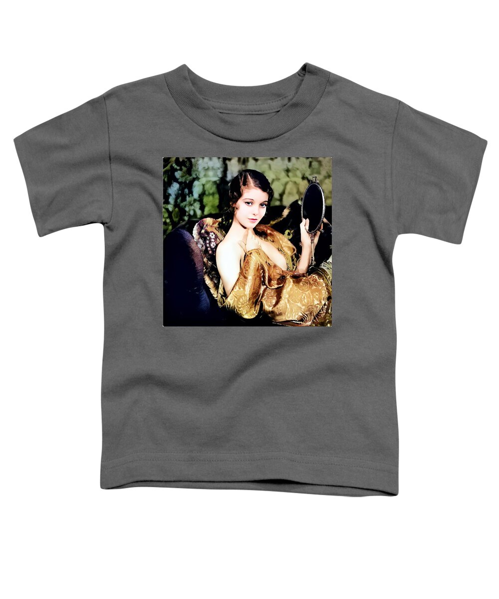 Loretta Young Toddler T-Shirt featuring the digital art Loretta Young Portrait 1 by Chuck Staley