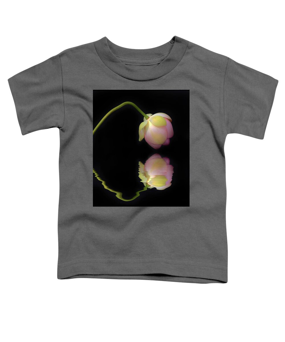 Lotus Toddler T-Shirt featuring the photograph Lotus Reflections by Jessica Jenney