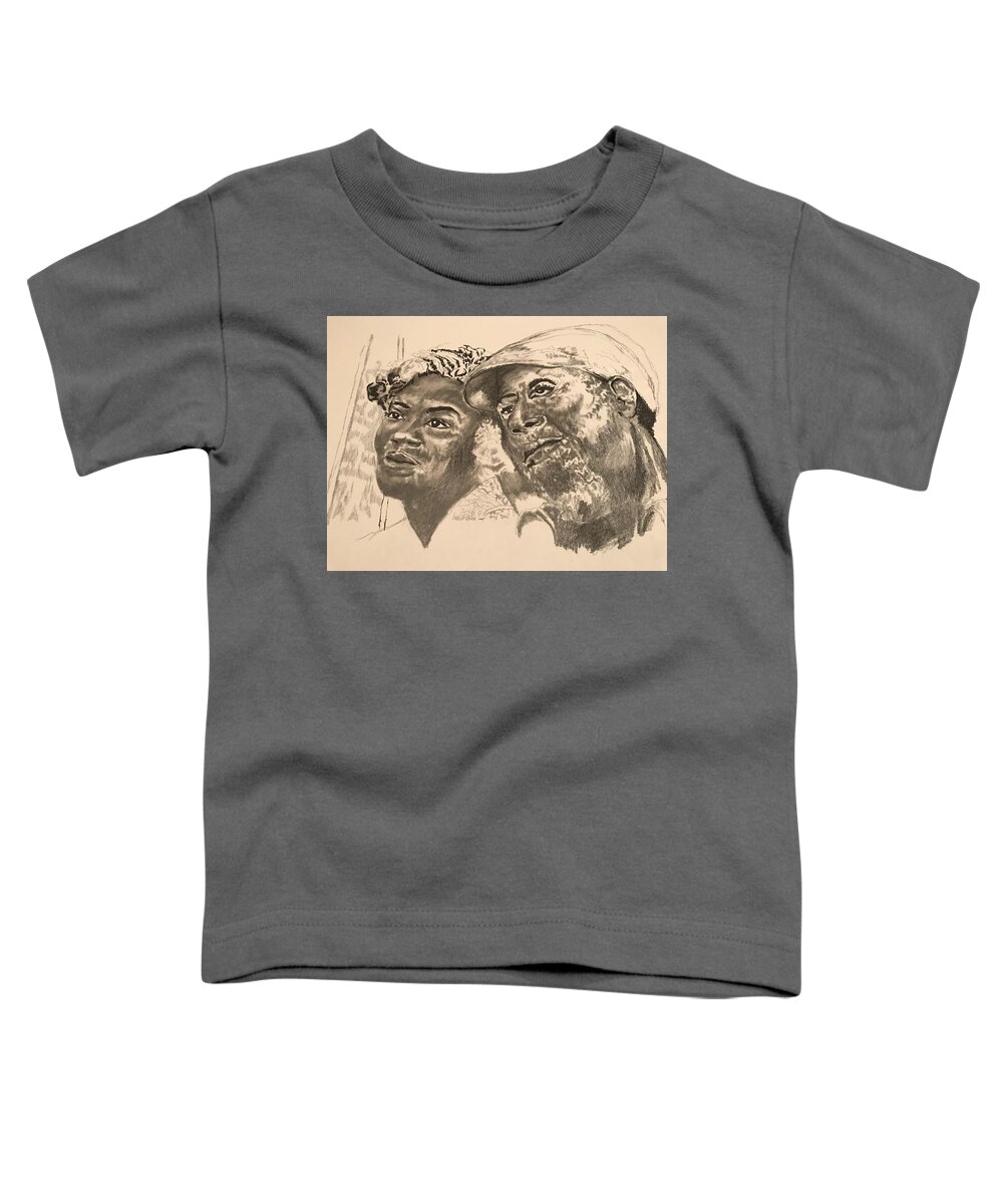  Toddler T-Shirt featuring the drawing Love by Angie ONeal