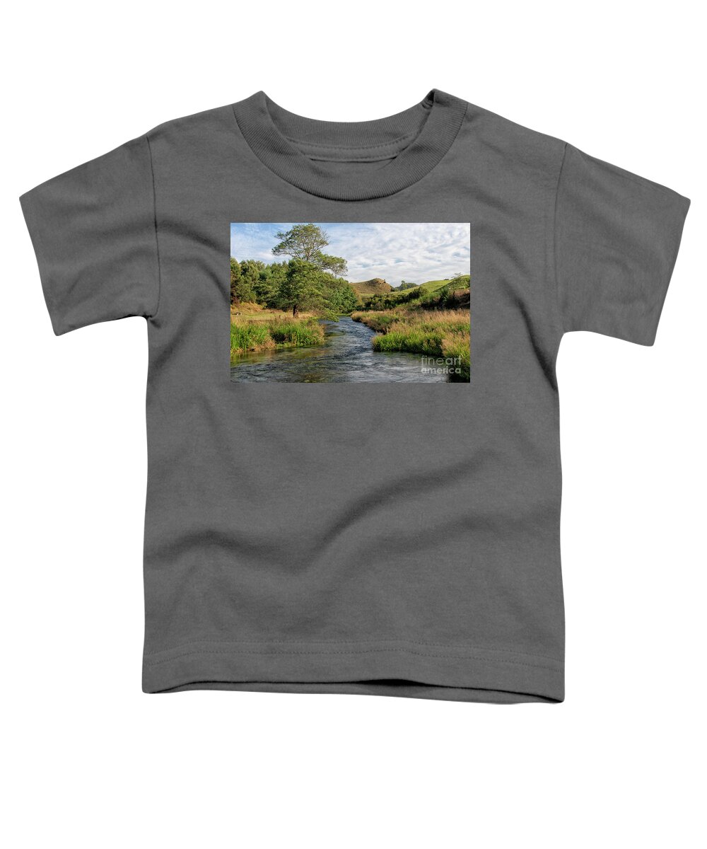 Bark Toddler T-Shirt featuring the photograph Lovely landscape near Potaruru in New Zealand by Patricia Hofmeester