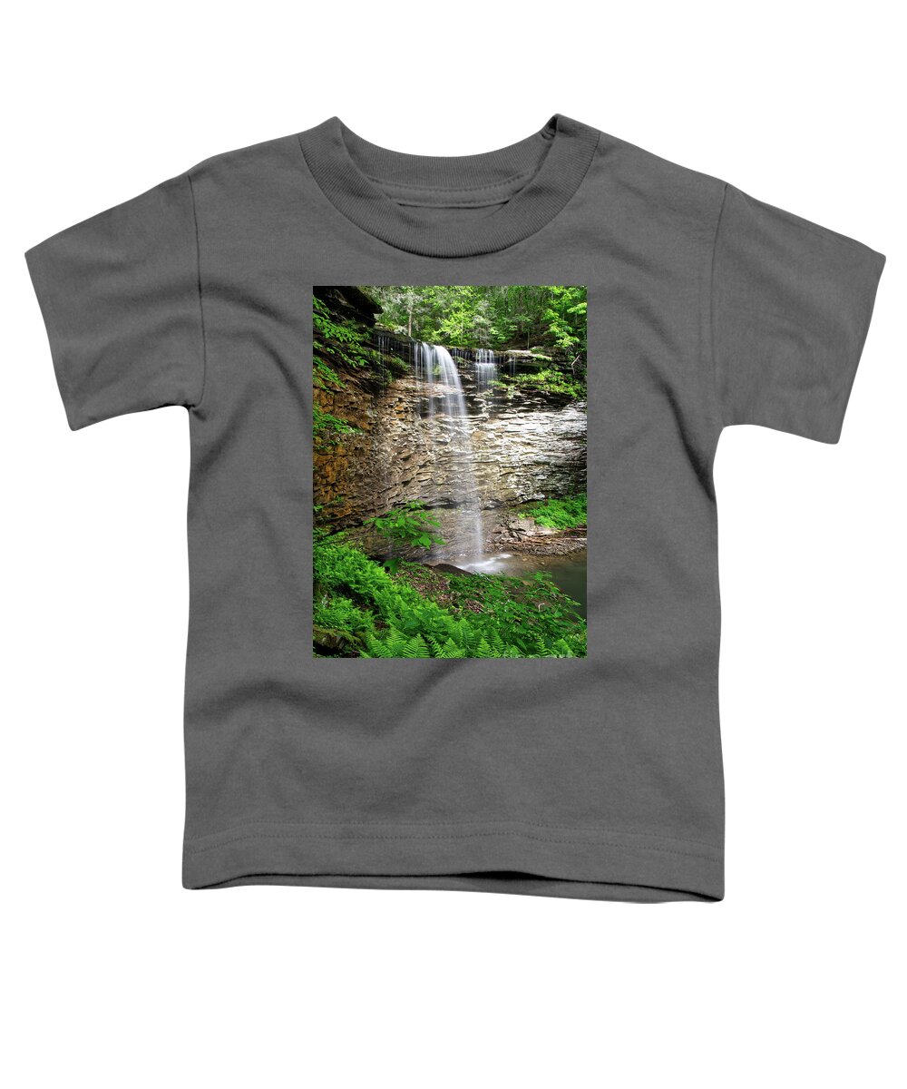 Lower Piney Falls Toddler T-Shirt featuring the photograph Lower Piney Falls 12 by Phil Perkins