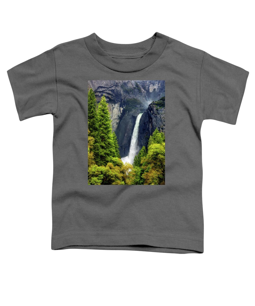 Yosemite Toddler T-Shirt featuring the photograph Lower Yosemite Falls by Gary Johnson