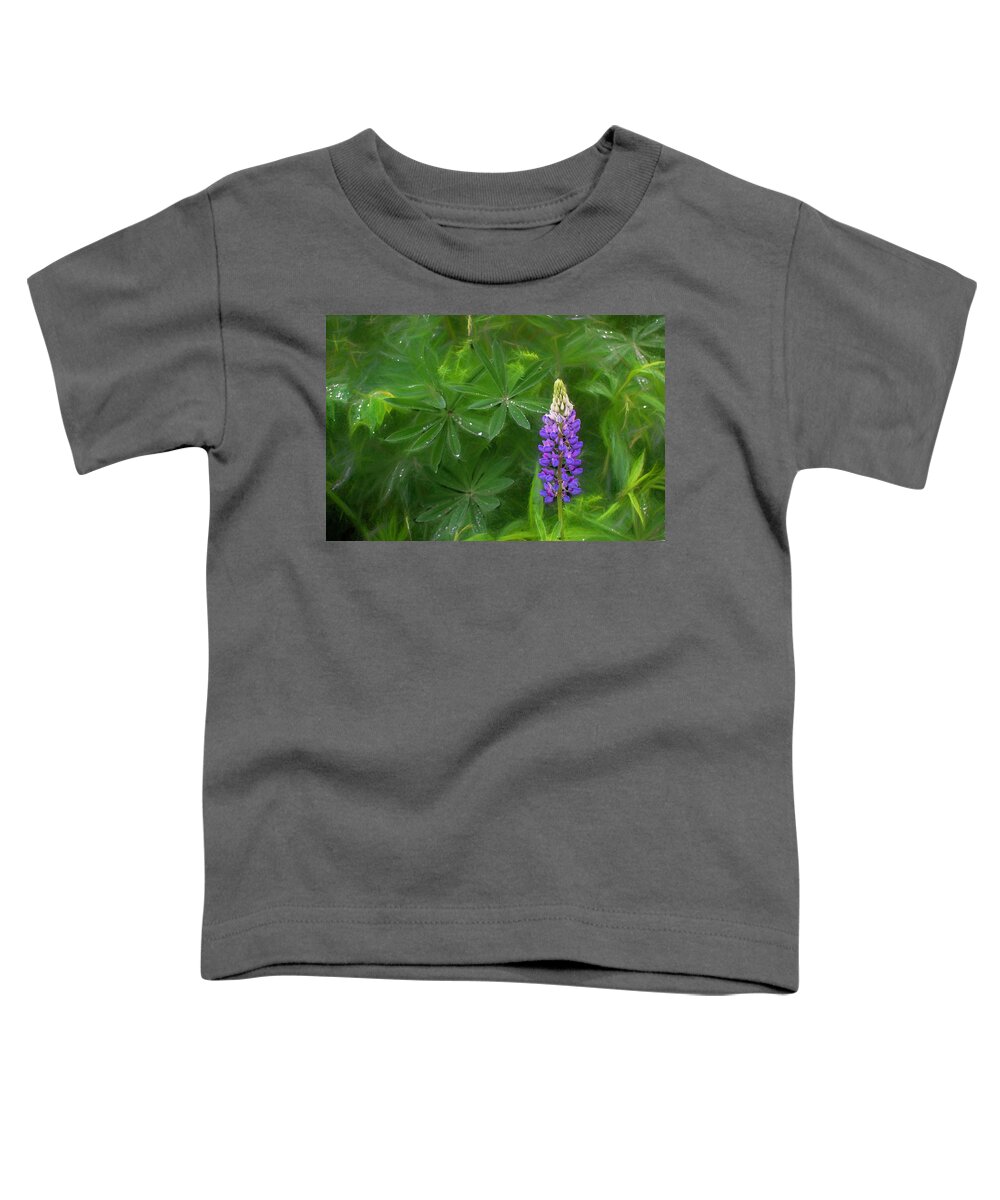 Lupine Toddler T-Shirt featuring the photograph Lupine Spire Woven in Purple and Pink by Wayne King