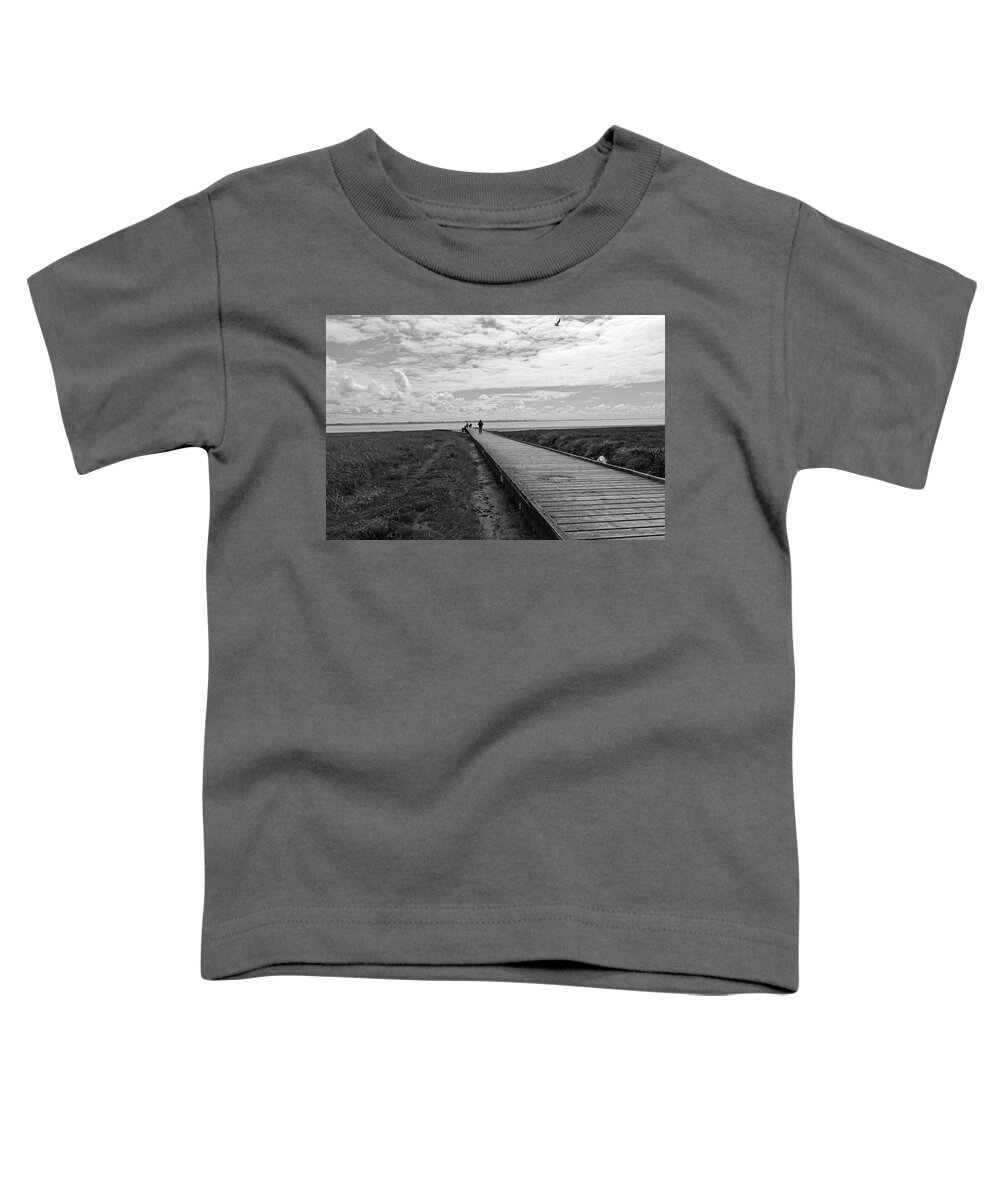 Lytham Toddler T-Shirt featuring the photograph LYTHAM. The Boardwalk. by Lachlan Main