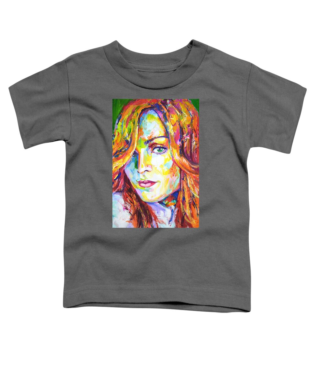 Madonna Toddler T-Shirt featuring the painting Madonna by Iryna Kastsova