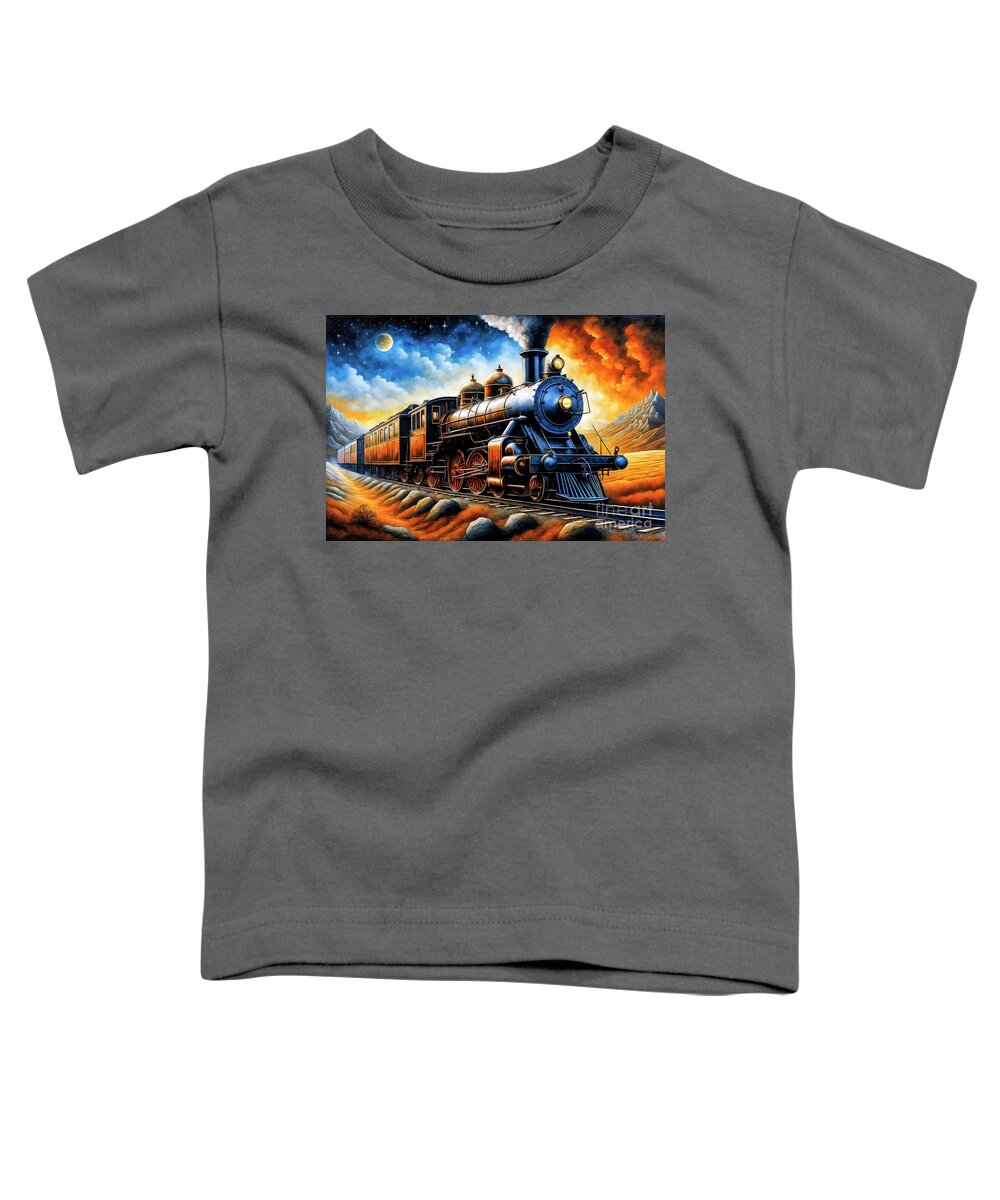 Steam Locomotive Toddler T-Shirt featuring the digital art Mainline Memories by Ian Mitchell