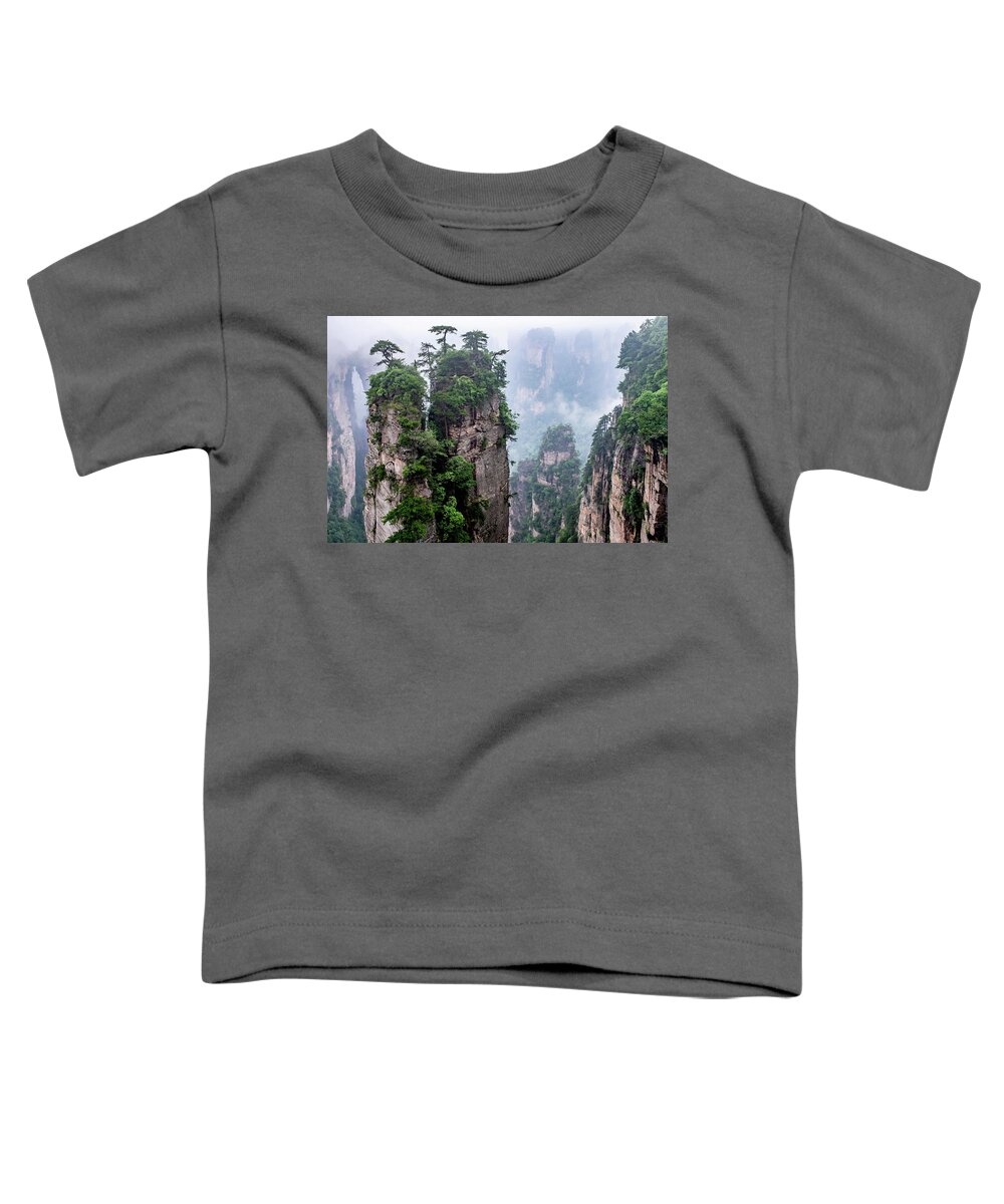 Ancient Toddler T-Shirt featuring the photograph Majestic View of Zhangjiajie by Arj Munoz