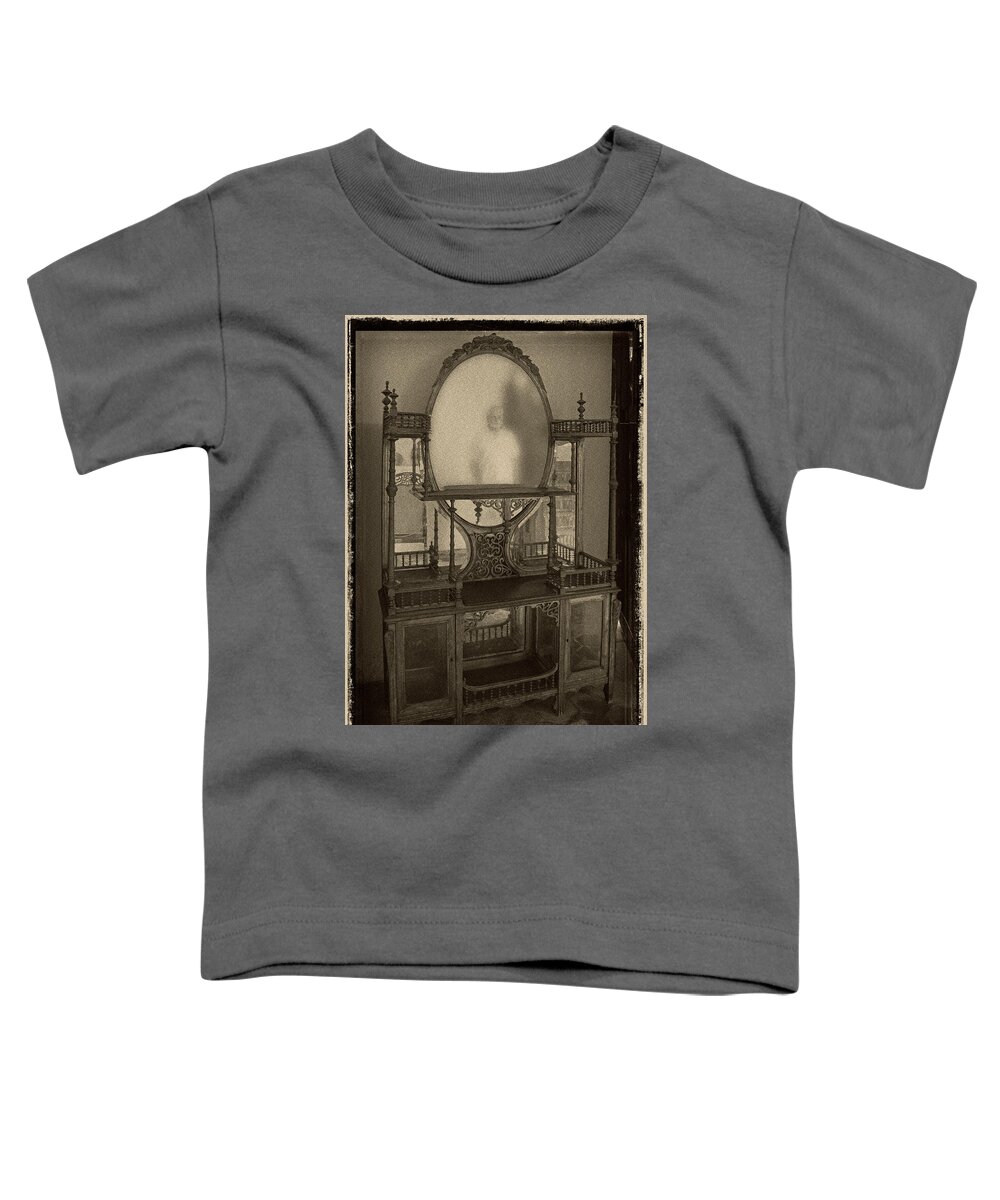 Man Toddler T-Shirt featuring the photograph Man in the Mirror by M Kathleen Warren