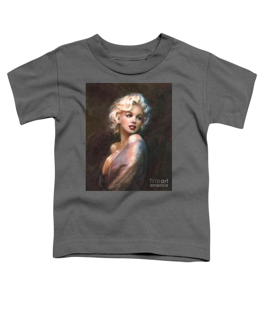 Theo Danella Toddler T-Shirt featuring the painting Marilyn WW classics by Theo Danella
