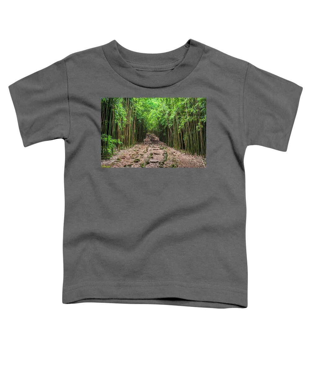 Bamboo Toddler T-Shirt featuring the photograph Maui's Bamboo forest by Pierre Leclerc Photography