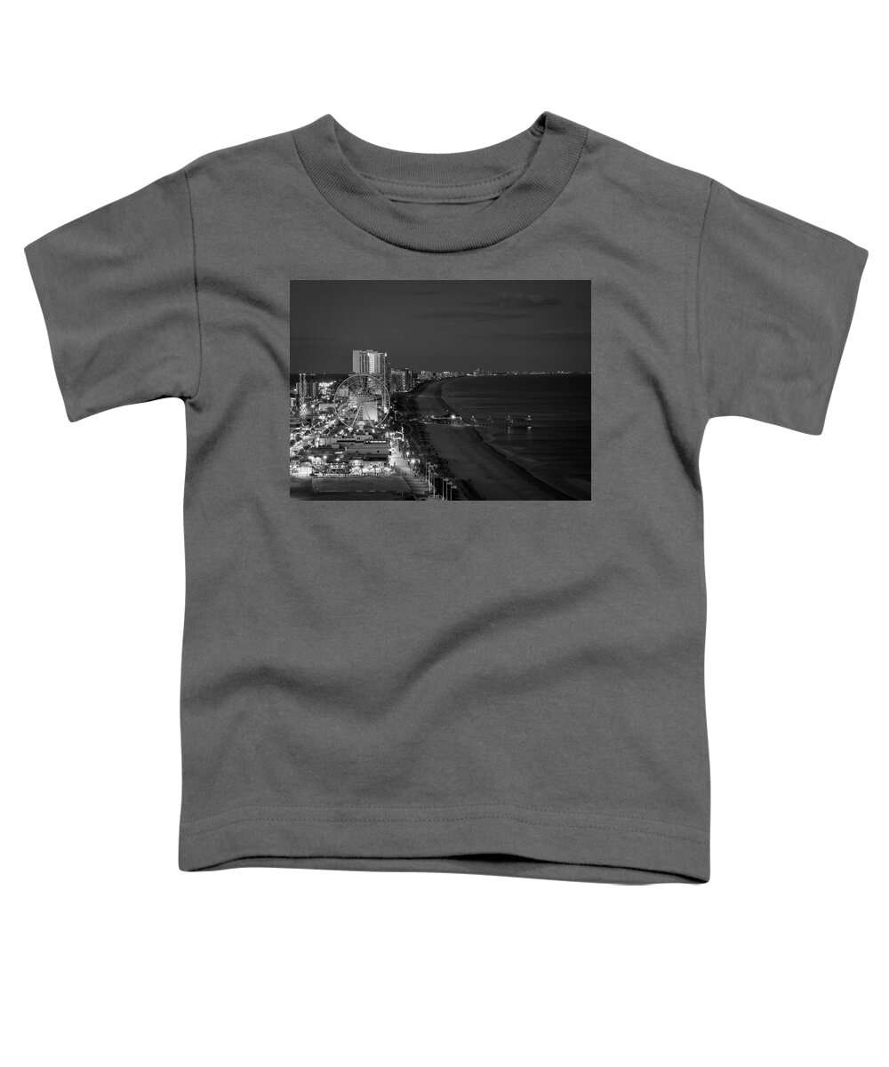 2020 Toddler T-Shirt featuring the photograph MB Boardwalk BW by David Palmer