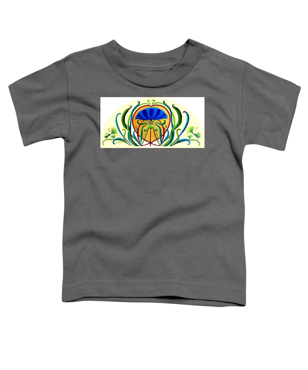 Art Toddler T-Shirt featuring the painting Megan's Nouveau Arch by Sarah Irland