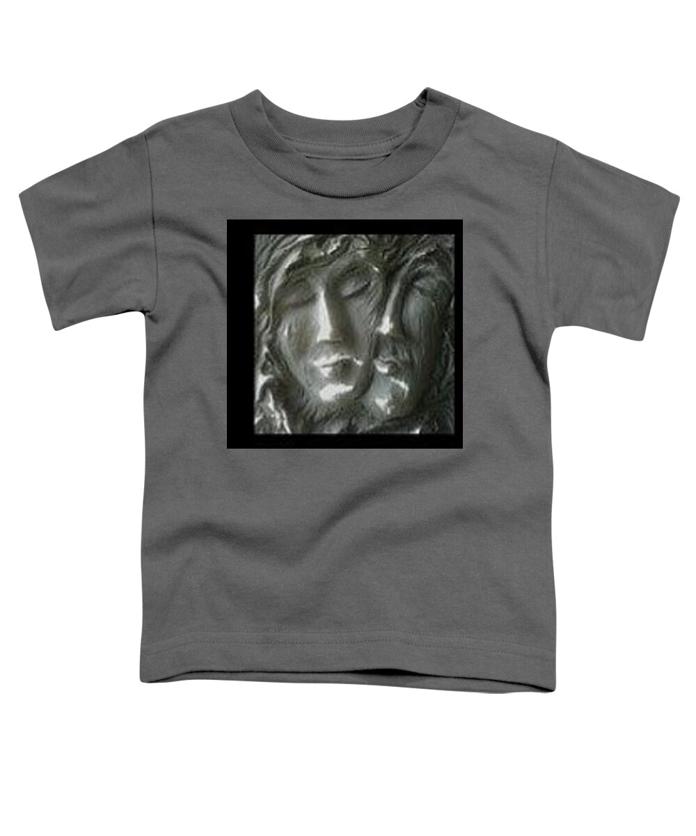 Portrait Toddler T-Shirt featuring the painting Merged by Dawn Caravetta Fisher