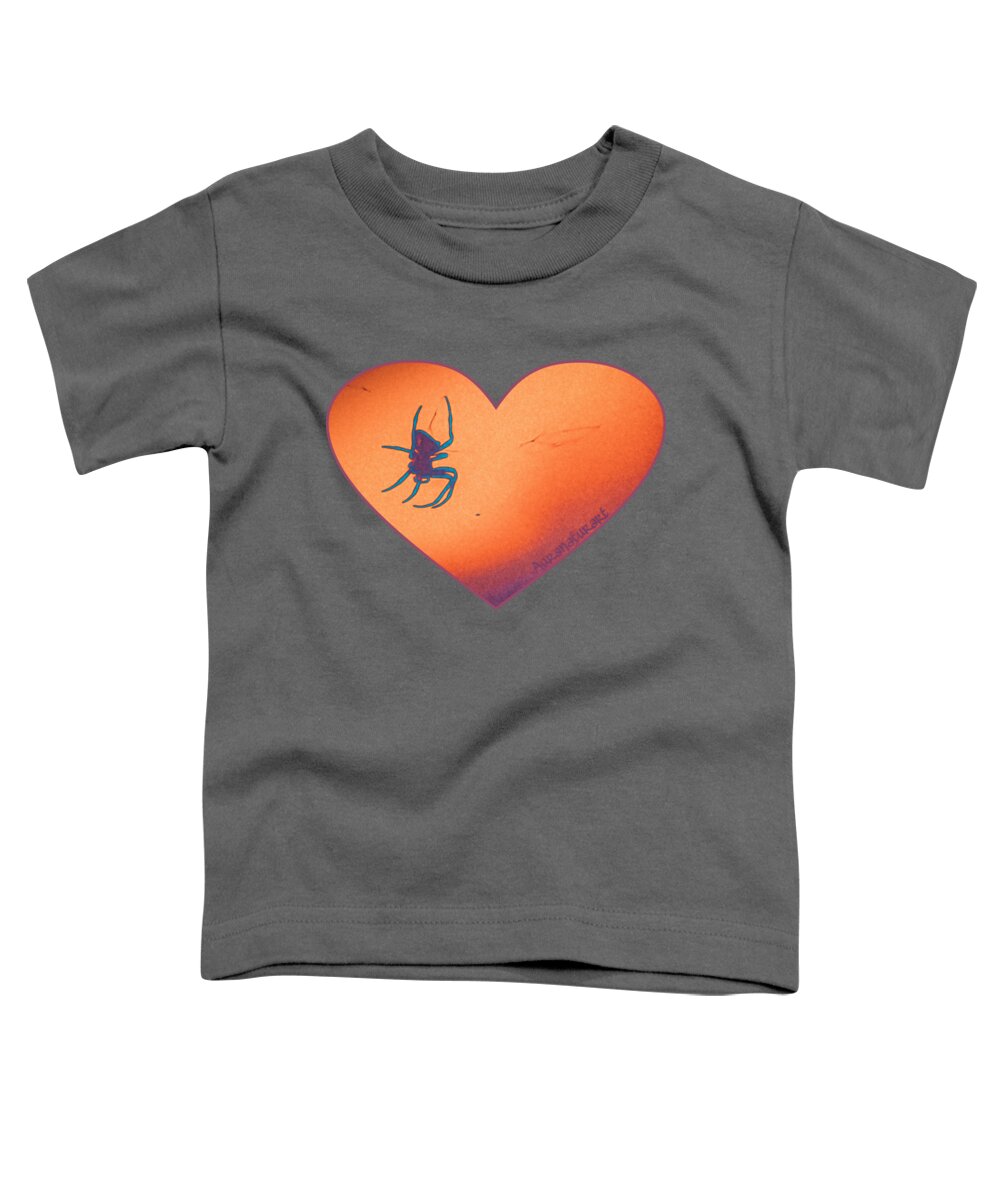Heart Toddler T-Shirt featuring the photograph MiCROCOSMOS WEB by Auranatura Art