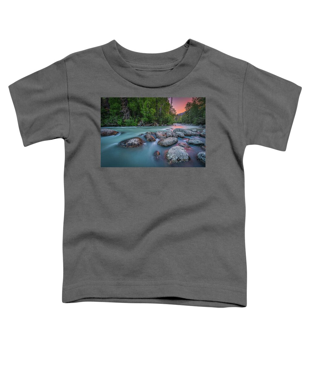 Little Su Toddler T-Shirt featuring the photograph Midnight On The Little Su by David Downs