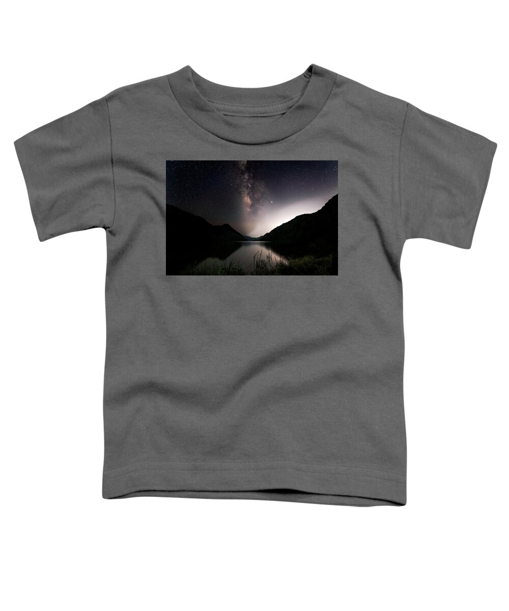 Milky Way Toddler T-Shirt featuring the photograph Milky Way over the Ou River near Longquan in China by William Dickman