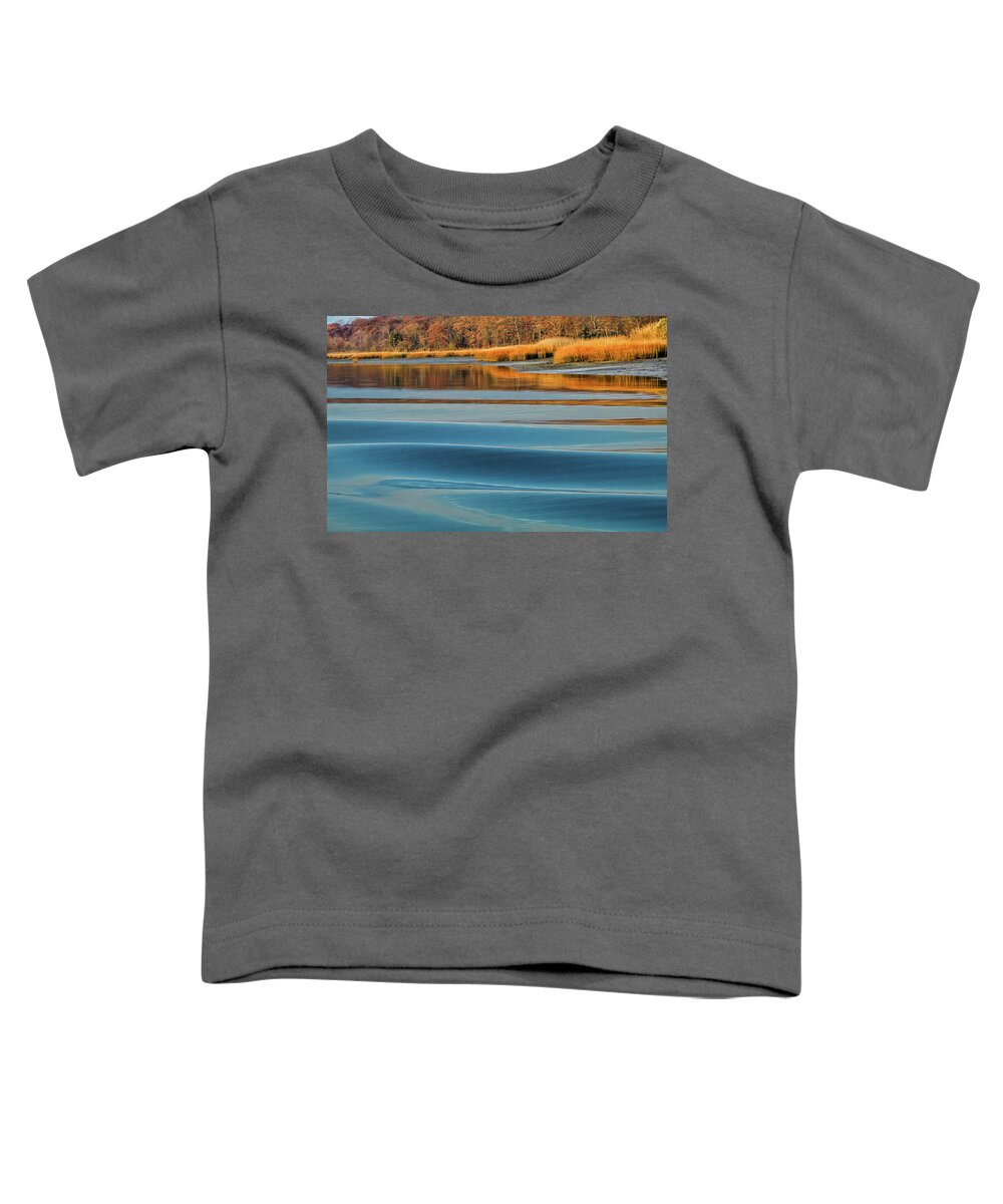 Reflection Toddler T-Shirt featuring the photograph Milton Harbor in Autumn by Cordia Murphy