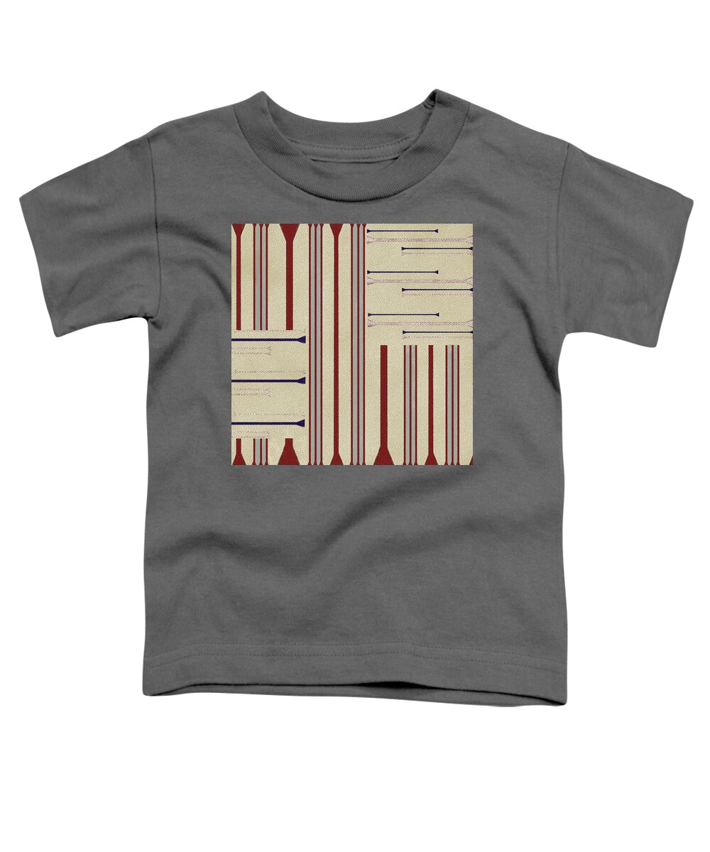 Stripe Toddler T-Shirt featuring the digital art Modern African Ticking Stripe by Sand And Chi