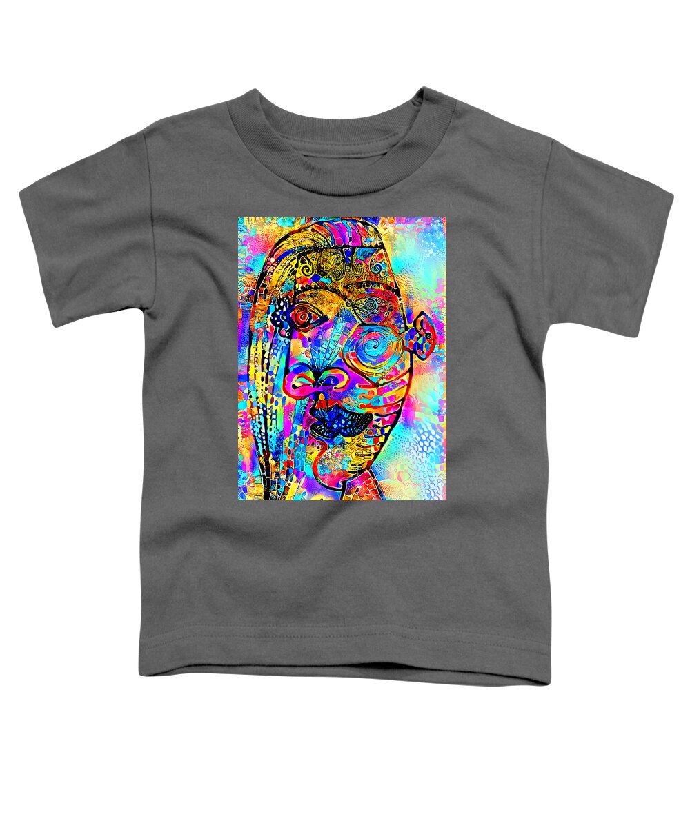 Wingsdomain Toddler T-Shirt featuring the photograph Modern Picasso Woman 20211010 by Wingsdomain Art and Photography