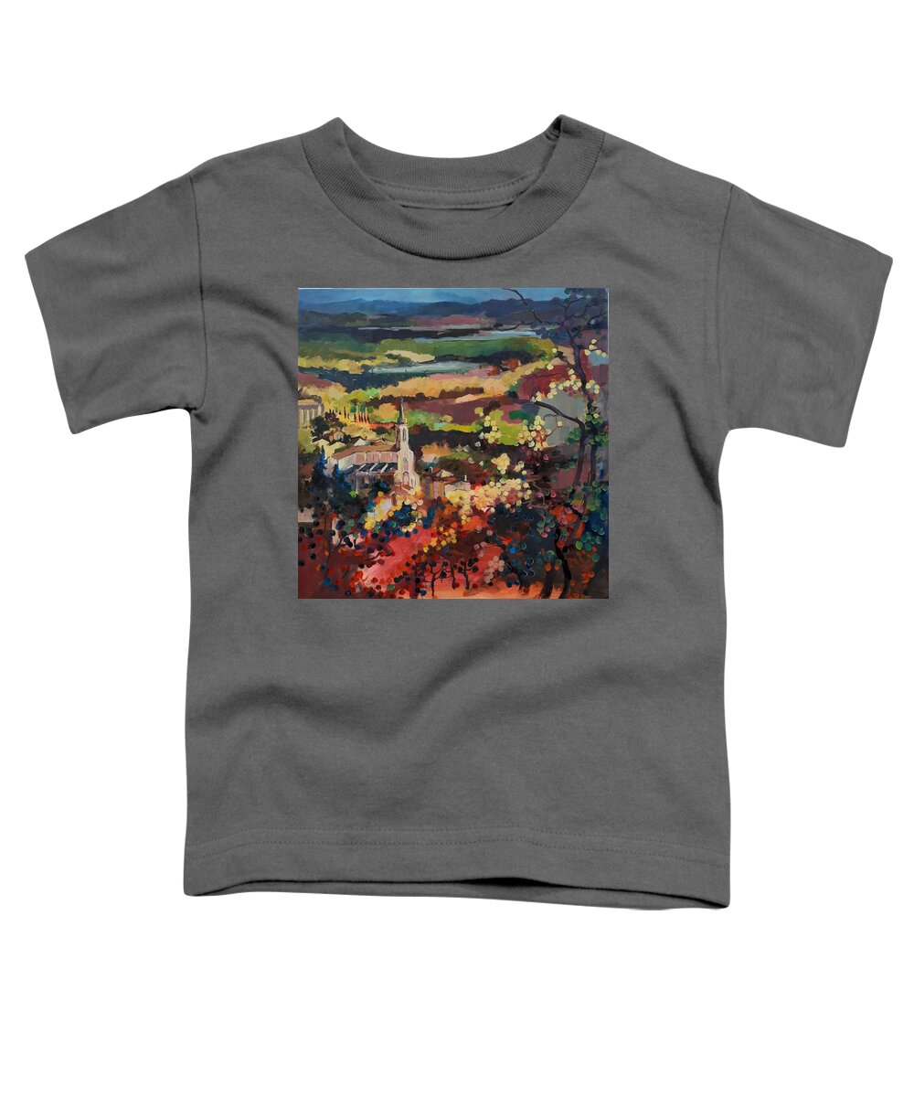  Toddler T-Shirt featuring the painting Moissac by Kim PARDON