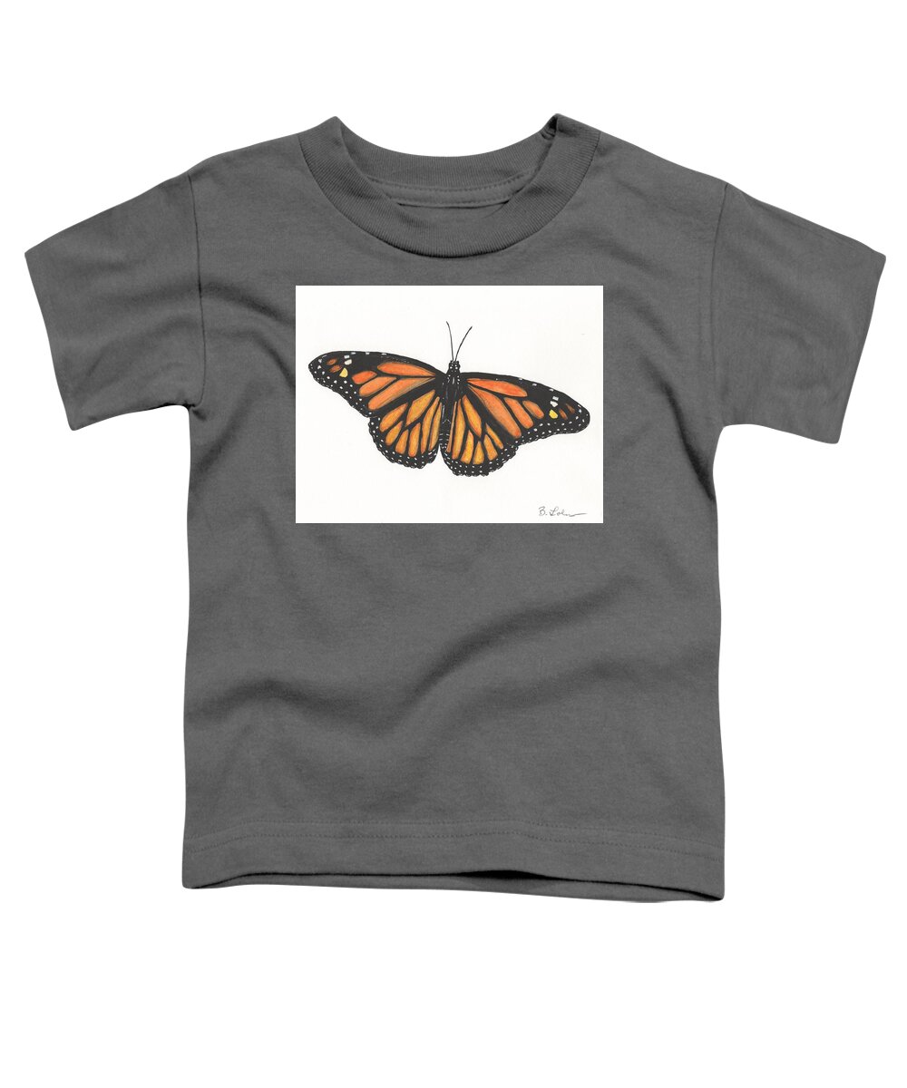 Monarch Toddler T-Shirt featuring the painting Monarch by Bob Labno