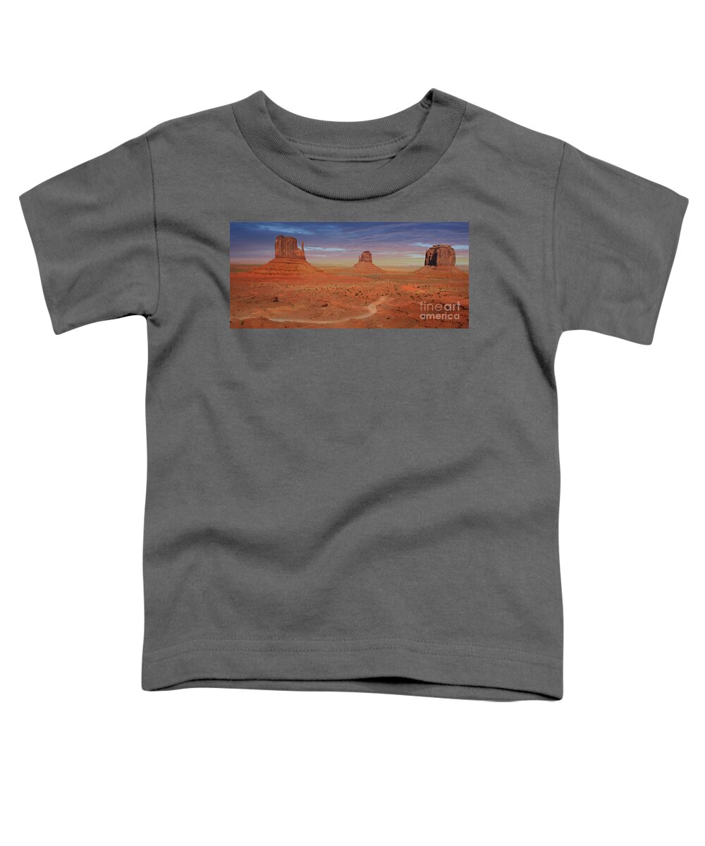 Landscape Toddler T-Shirt featuring the photograph Monument Valley Spires by Ed Stokes