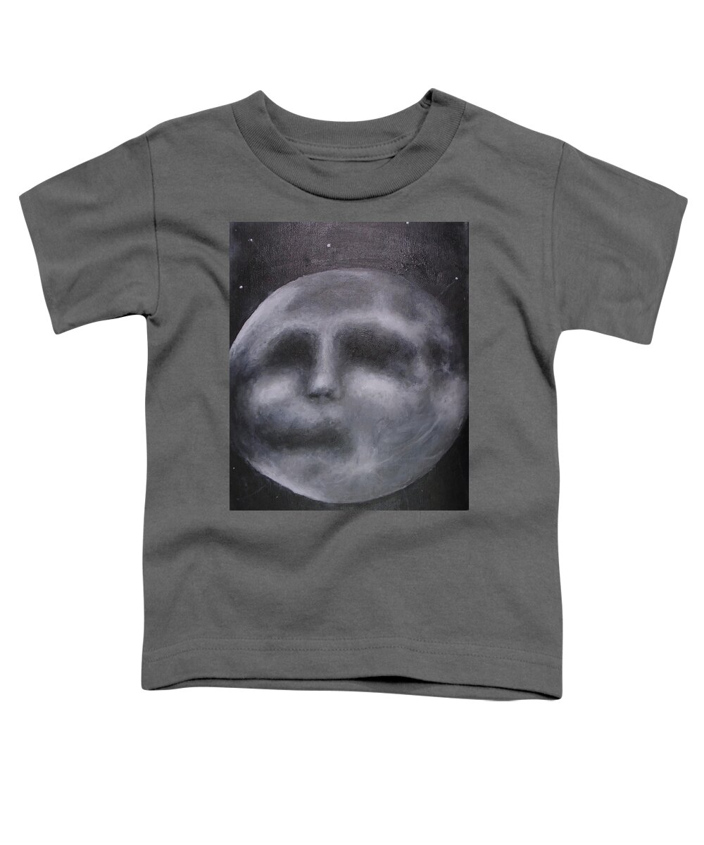 Moon Toddler T-Shirt featuring the painting Moon Man by Jen Shearer