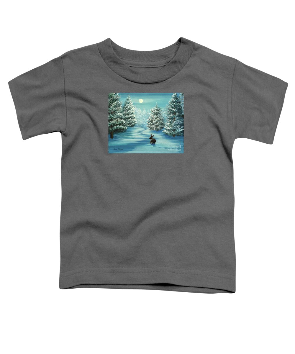 Moonlighting Toddler T-Shirt featuring the painting Moonlighting by Sarah Irland
