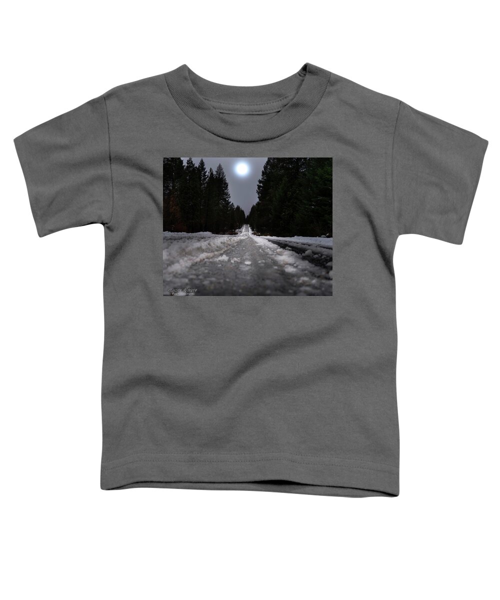  Toddler T-Shirt featuring the photograph Moonlit Mountain by Devin Wilson