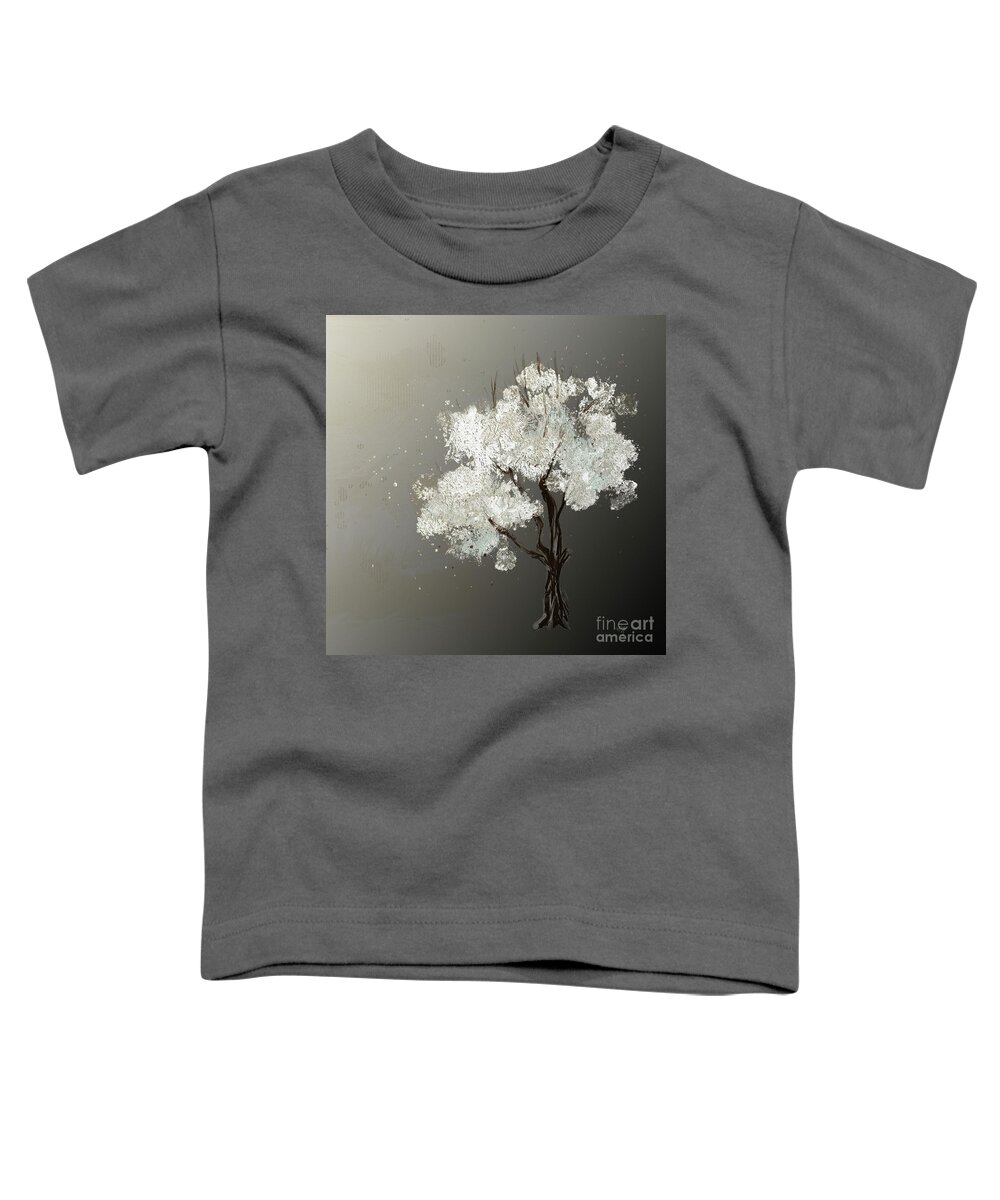 Moonlight Toddler T-Shirt featuring the digital art Moonlit Tree by Lois Bryan