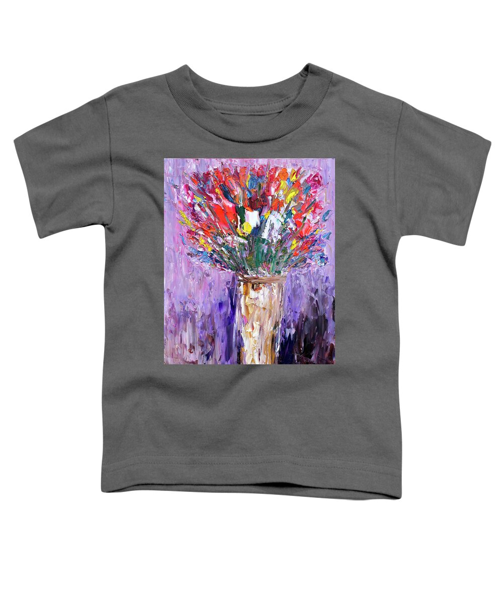 Flowers Toddler T-Shirt featuring the painting Morning Bouquet by Teresa Moerer